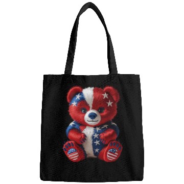 Discover Patriotic Bear in Stars and Stripes Bags