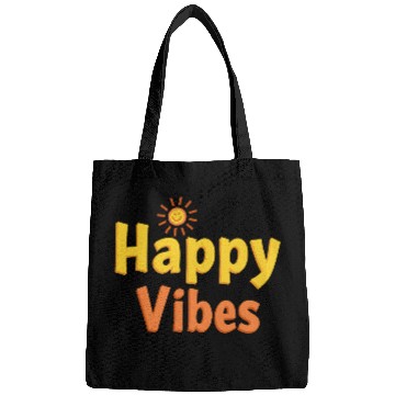 Discover Joyful Sunshine Smile Typography Design Bags