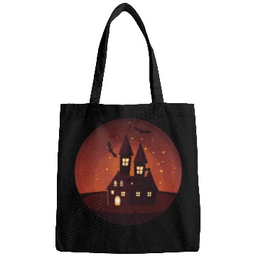 Discover Haunted Castle Night Scene Bags