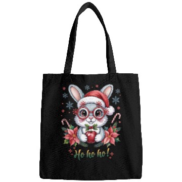 Discover Festive Bunny with Christmas Decor Bags