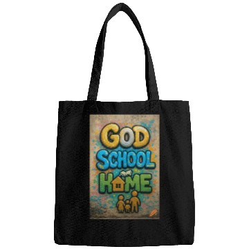 Discover Vibrant Graffiti Style God School Home Design Bags