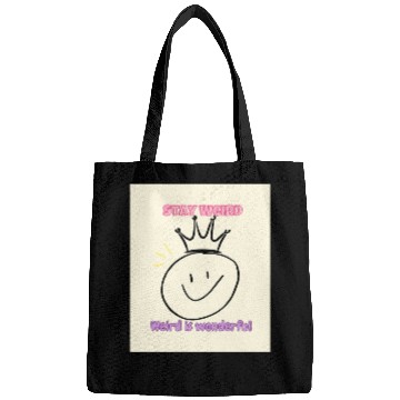Discover Whimsical Crown with Stay Weird Message Bags