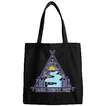 Discover Acadia National Park Camping Scene Bags