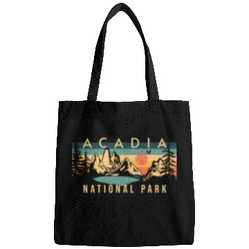 Discover Mountain Sunset at Acadia National Park Bags