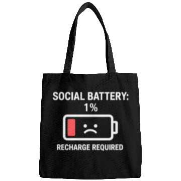 Discover Minimal Sad Battery Illustration Bags