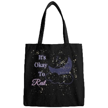 Discover It's okay to rest. Self care moon design Bags