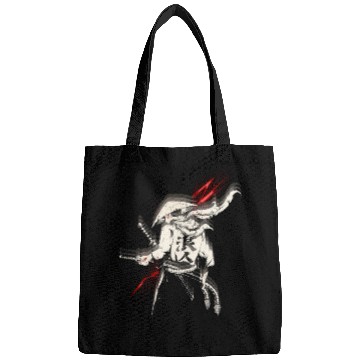 Discover Futuristic Samurai Warrior Illustration Bags