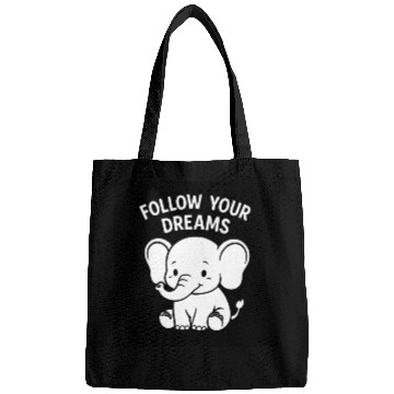 Discover Follow Your Dreams Elephant Design Bags