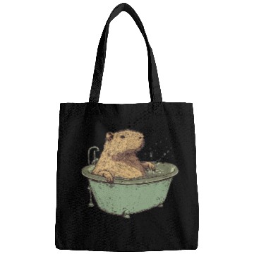 Discover Capybara is Enjoying Its Bathtub Bags