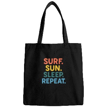 Discover Surf Sun Sleep Repeat Motivational Design Bags