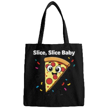 Discover Whimsical Pizza Slice Character Design Bags