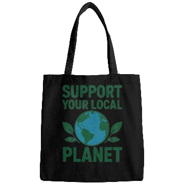 Discover Support Your Local Earth Globe Bags