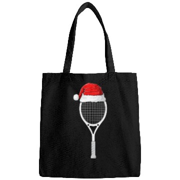 Discover Festive Tennis Racket with Santa Hat Bags