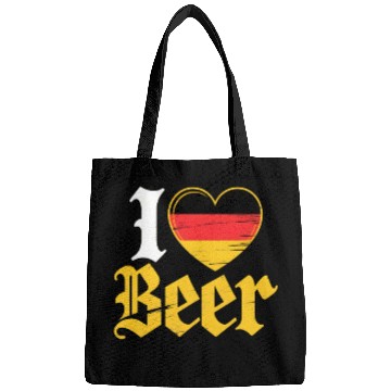 Discover I Love Beer German Bier Funny Germany Flag Bags