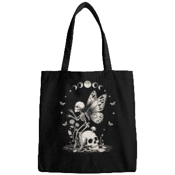 Discover Gothic Skeleton Fairy With Moon Phases Bags