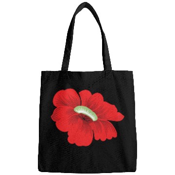 Discover Vivid Red Hibiscus Floral Design Bags