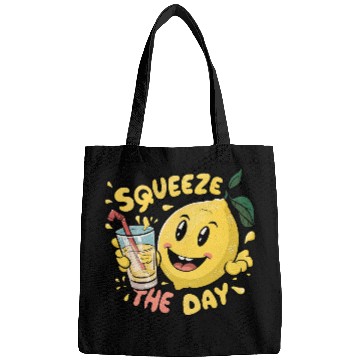 Discover Squeeze The Day Lemon Cartoon Bags