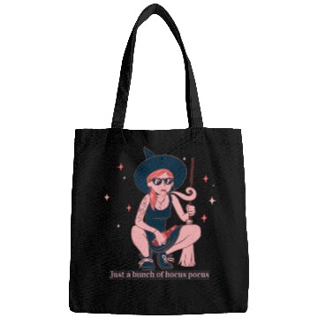 Discover Witch Girl Hocus Pocus Illustration Bags