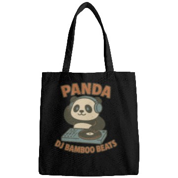 Discover Panda DJ Bamboo Beats Illustration Bags