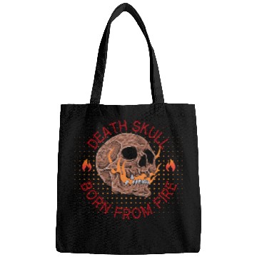 Discover Burning Skull Death Skulle Graphic Bags