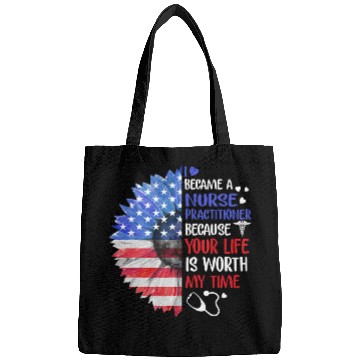 Discover Patriotic Nurse Practitioner Illustration Bags