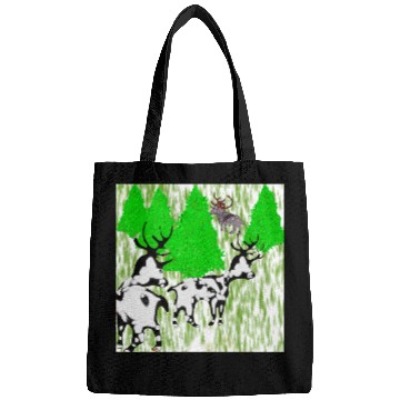 Discover Whimsical Forest Moose with Reindeer Bags