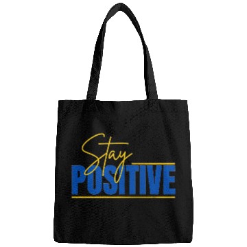 Discover Bags Stay Positive Typography Design