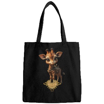 Discover Whimsical Giraffe with Steampunk Accessories Bags