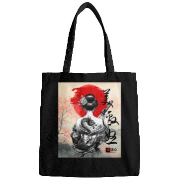 Discover Geisha with Dragon Back Tattoo Bags