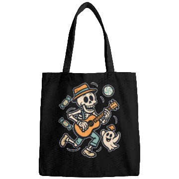 Discover Skeleton Playing Guitar with Ghost Bags