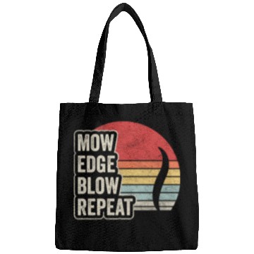 Discover Mow Edge Blown Repeat Lawn Mowing Lawn Mower Retro Bags