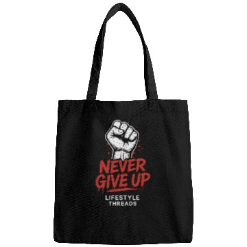 Discover Never Give Up  Motivational Streetwear Graphic T-s Bags