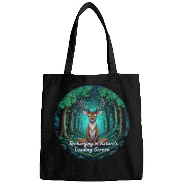 Discover Enchanted Forest Deer Meditation Design Bags