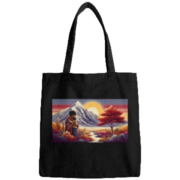 Discover Embracing Nature Sunset Scene Bags