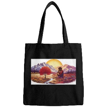 Discover Serene Mountain Autumn Landscape Bags