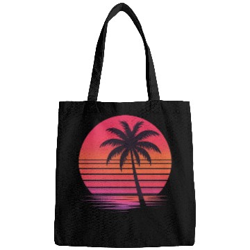 Discover Tropical Sunset Silhouette Design Bags