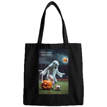 Discover Halloween Ghost with Pumpkin and Soccer Bags