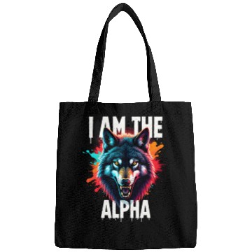 Discover I Am The Alpha Wolf Bags