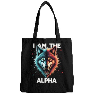 Discover I Am The Alpha Wolf Bags