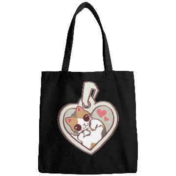 Discover Kawaii Calico Cat Heart Locket Bags