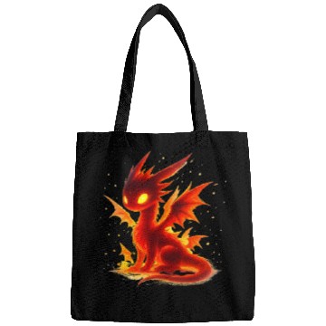 Discover Luminous Fire Dragon Illustration Bags