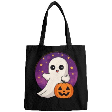 Discover “Cute Halloween Ghost with Candy Bag Bags”