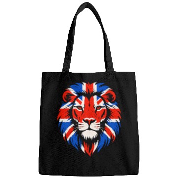 Discover Lion with British Flag Mane Bags