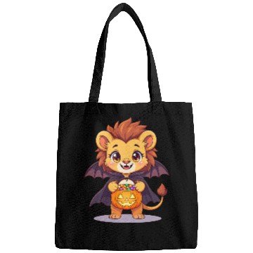 Discover Cute Halloween Lion with Bat Costume Bags