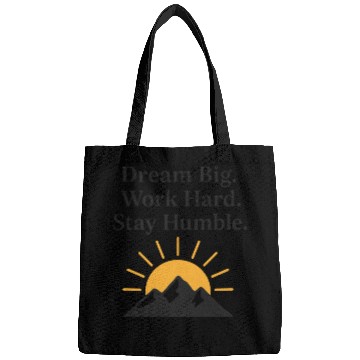 Discover Inspirational Mountain Sunrise Quote  Bags