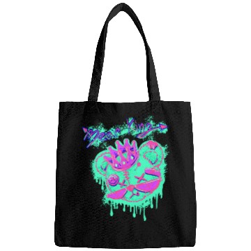 Discover Neon Teddy Bear with Crown and Sunglasses Bags