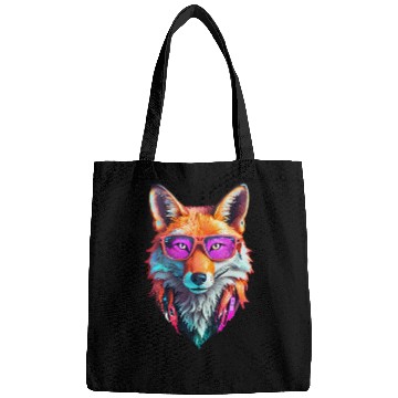 Discover Vibrant Fox with Sunglasses Design Bags