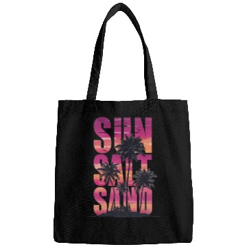 Discover Sunset Palm Tree Silhouette Design Bags