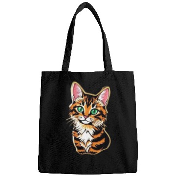 Discover cat Tiger Cub Illustration Bags