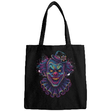 Discover Neon Horror Clown Art Bags